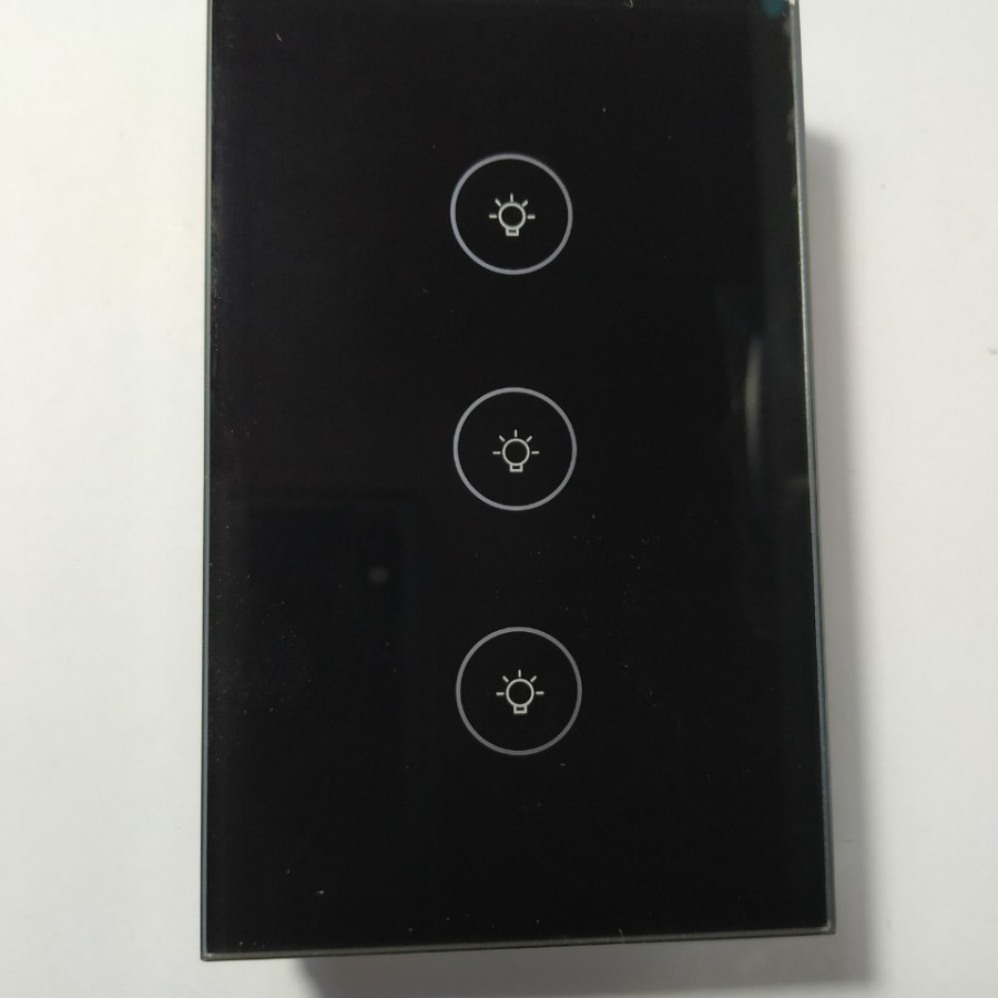 Công tắc cảm ứng wifi 3 nút màu đen TUYA - Hàng nhập khẩu