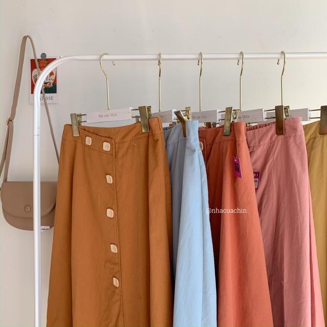 Chân váy dáng dài kaki