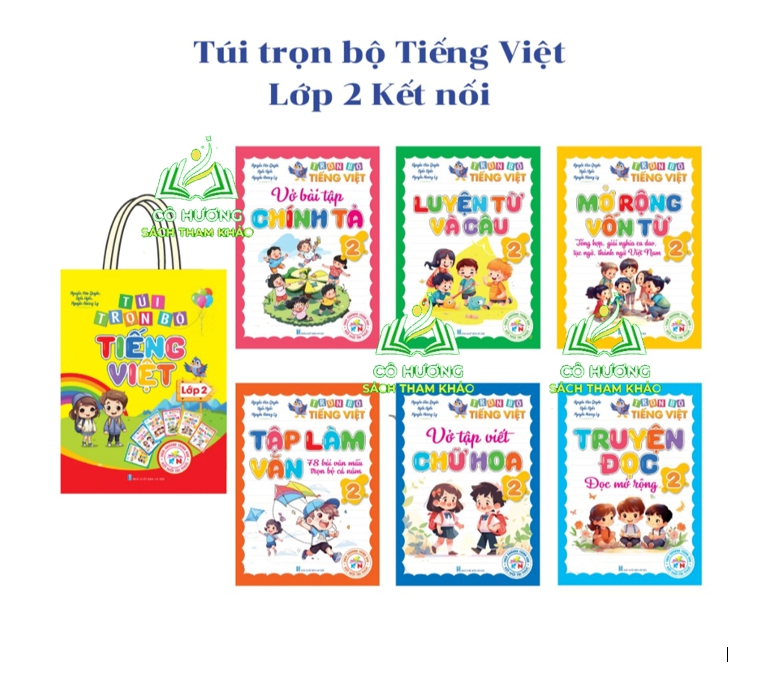 Sách - Túi Trọn Bộ Tiếng Việt Lớp 2 - Kết Nối Tri Thức - Cả năm ( 6 Cuốn )