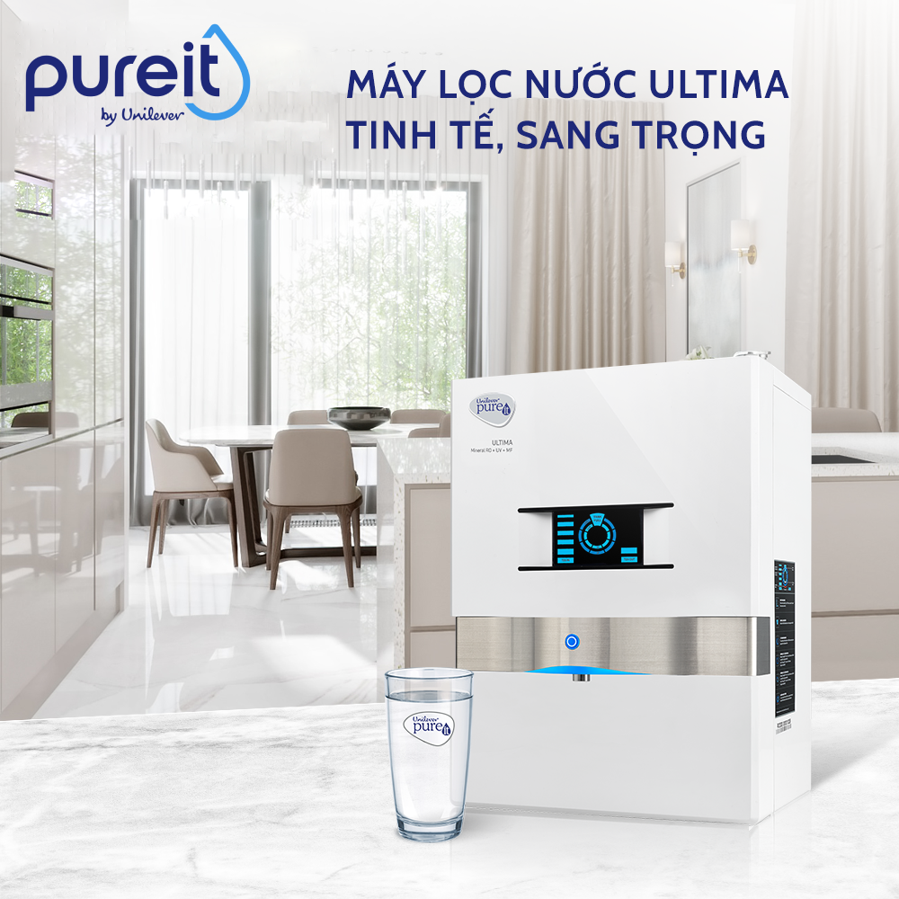 Máy Lọc Nước Pureit Ultima Trắng và Lõi lọc thô, Bộ lọc thay thế Pureit Ultima 1 - Hàng chính hãng