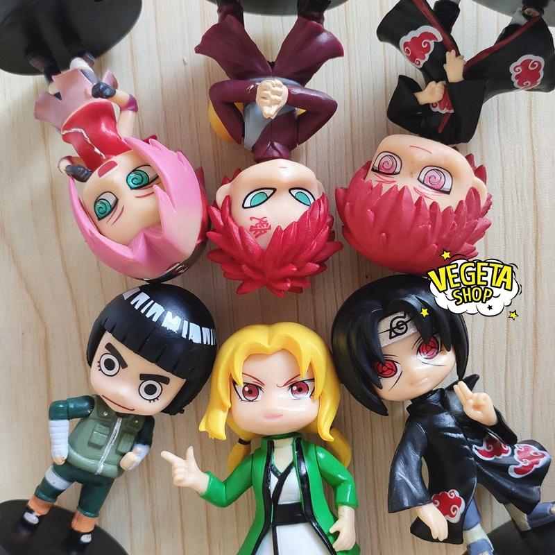 Mô hình Naruto - Bán lẻ tùy chọn 12 mẫu Naruto Kakashi Rock Lee Orochimaru Itachi Shikamaru Tsunade Sasori - Cao 7~8cm