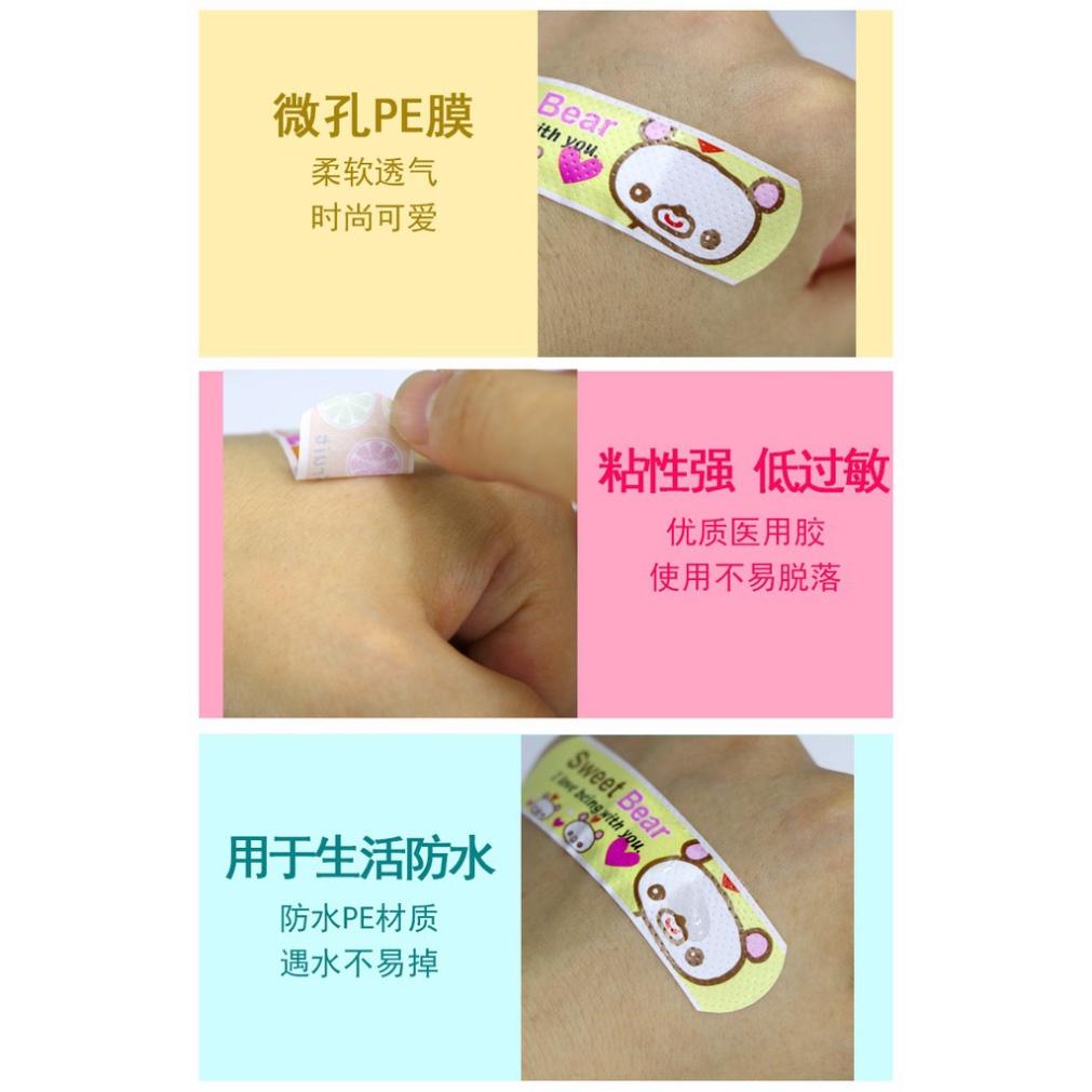 Hộp 100 Miếng Dán Vết Thương Cute(Hồng To )0