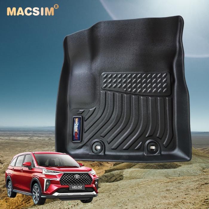 Thảm lót sàn xe ô tô Toyota Avanza 2022 Nhãn hiệu Macsim chất liệu nhựa TPE cao cấp màu đen