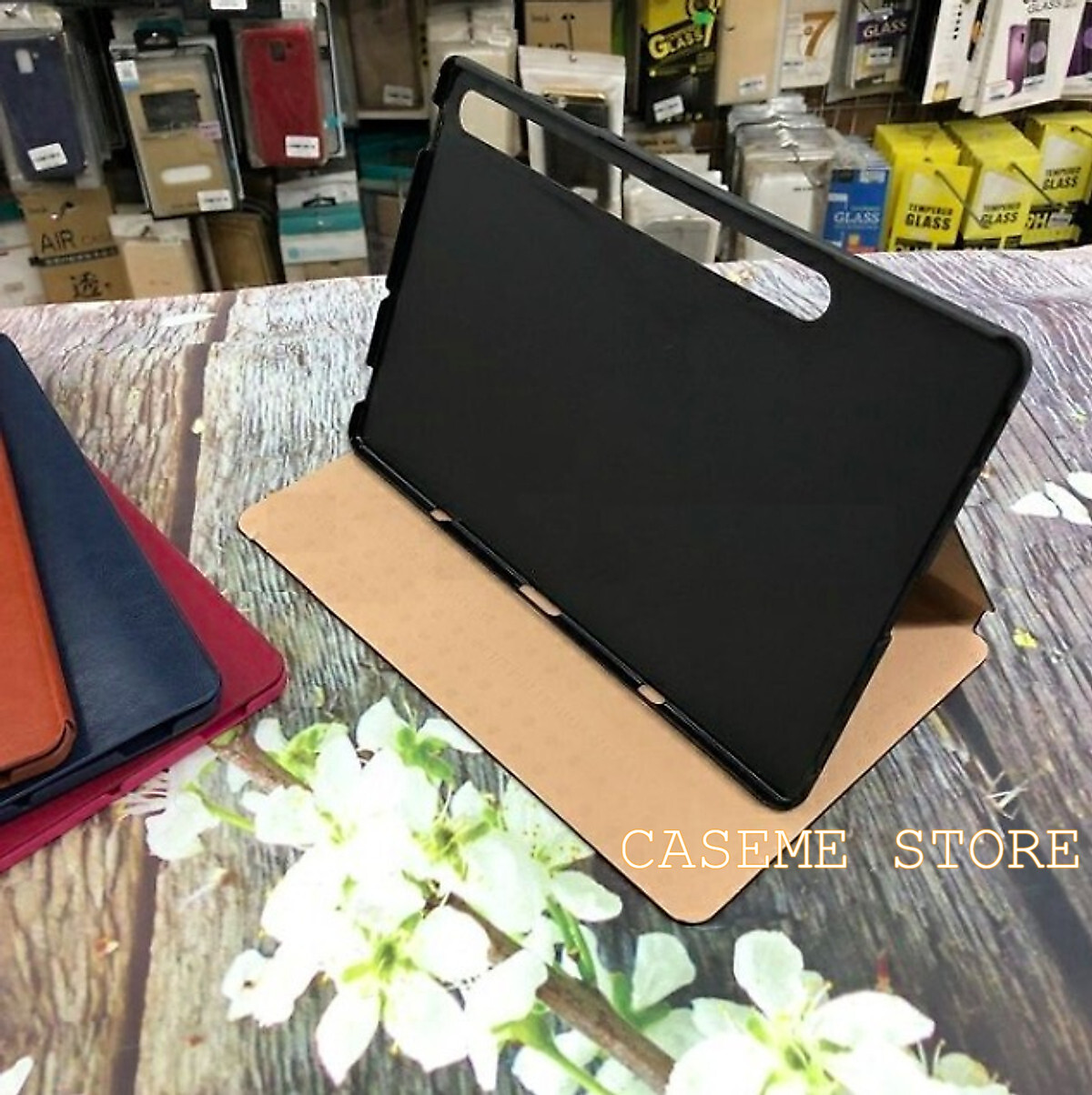 Bao da gập dành cho Samsung Galaxy Tab S7 FE lưng cứng hàng chính hãng Kakusiga