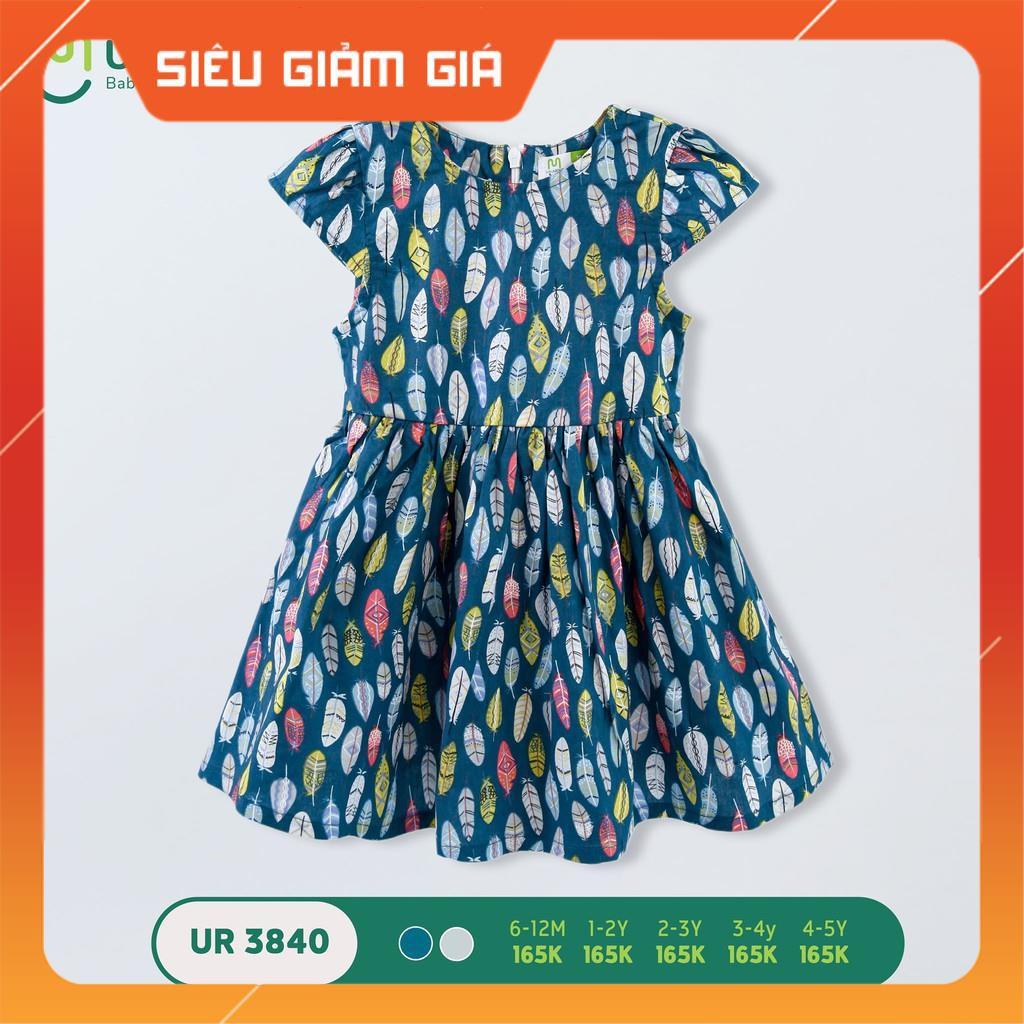 3840-3841 Váy uala Cotton mềm dúm eo/chun eo cho bé gái từ 6-5y