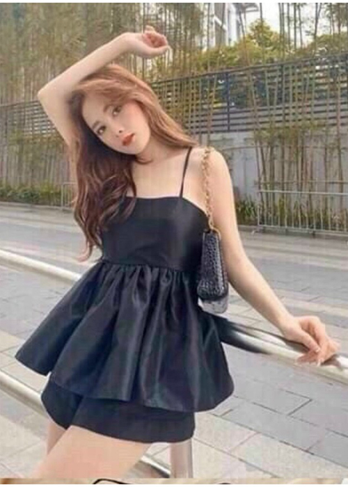 Set Bộ 2 Dây Vải Satin Có Cúp Ngực