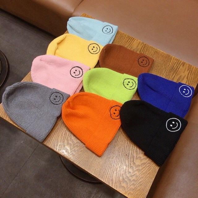 Mũ len Beanie mặt cười