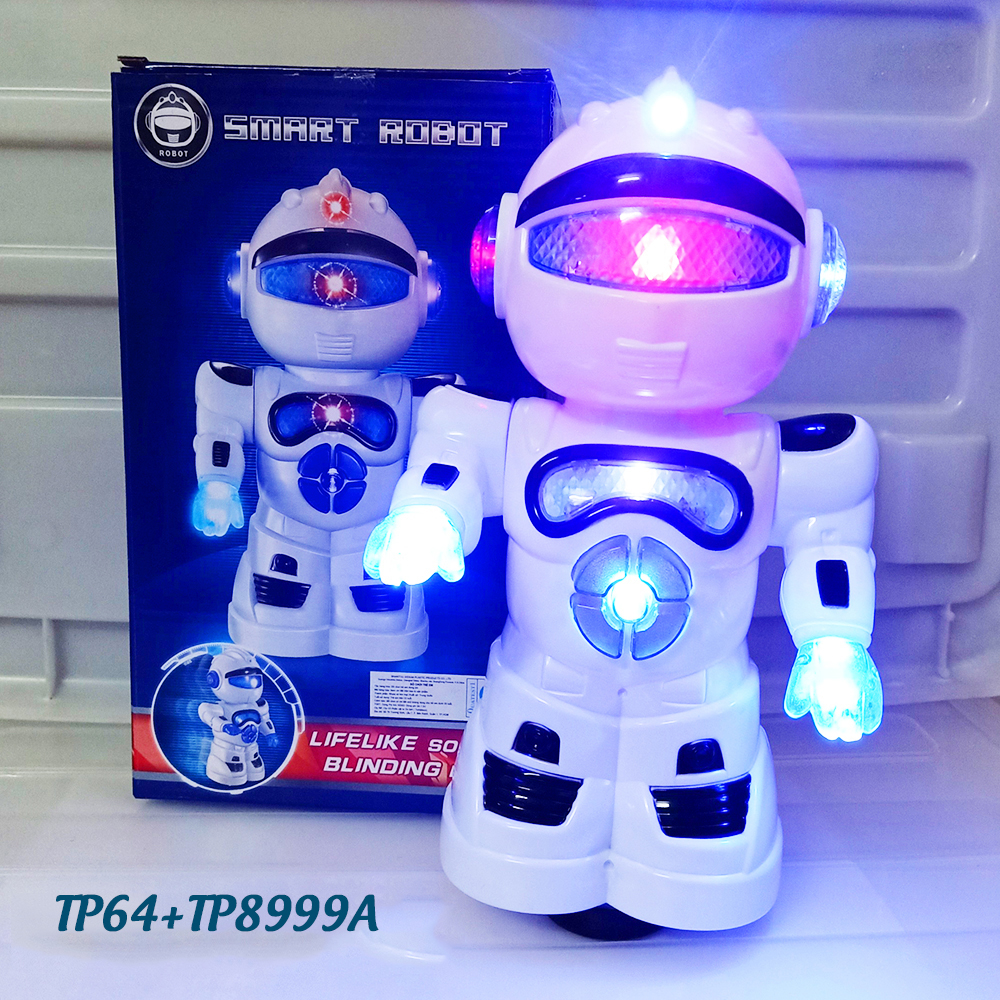 Mô hình đồ chơi robot chiến đấu chiếu hình ảnh có đèn có nhạc di chuyển bắn tên lửa quà tặng sinh nhật ý nghĩa cho bé