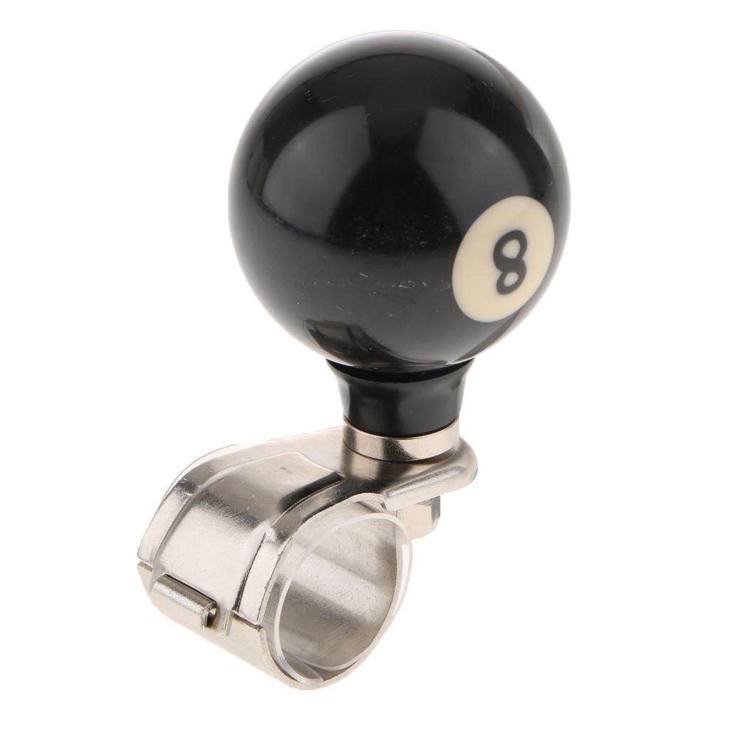 Car Black 8 Ball Steering Wheel Handle Control Assist Knob Booster