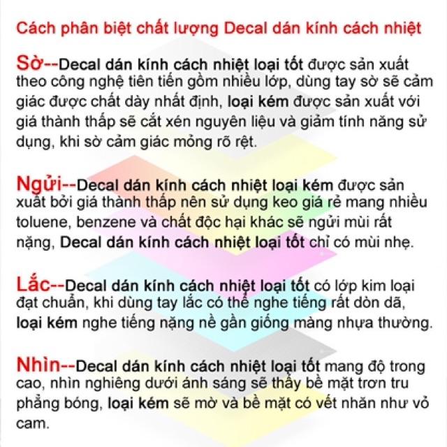 Dán kính chống nắng cách nhiệt khổ 1m
