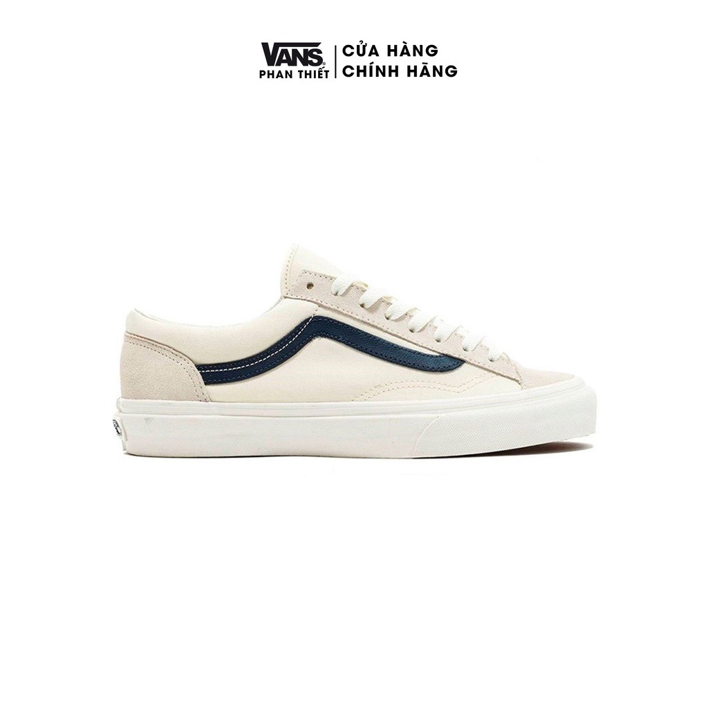 Giày Sneaker Unisex kem sọc xanh đen Vans Style 36 Marshmallow Dress Blue - VN0A3DZ3KE6