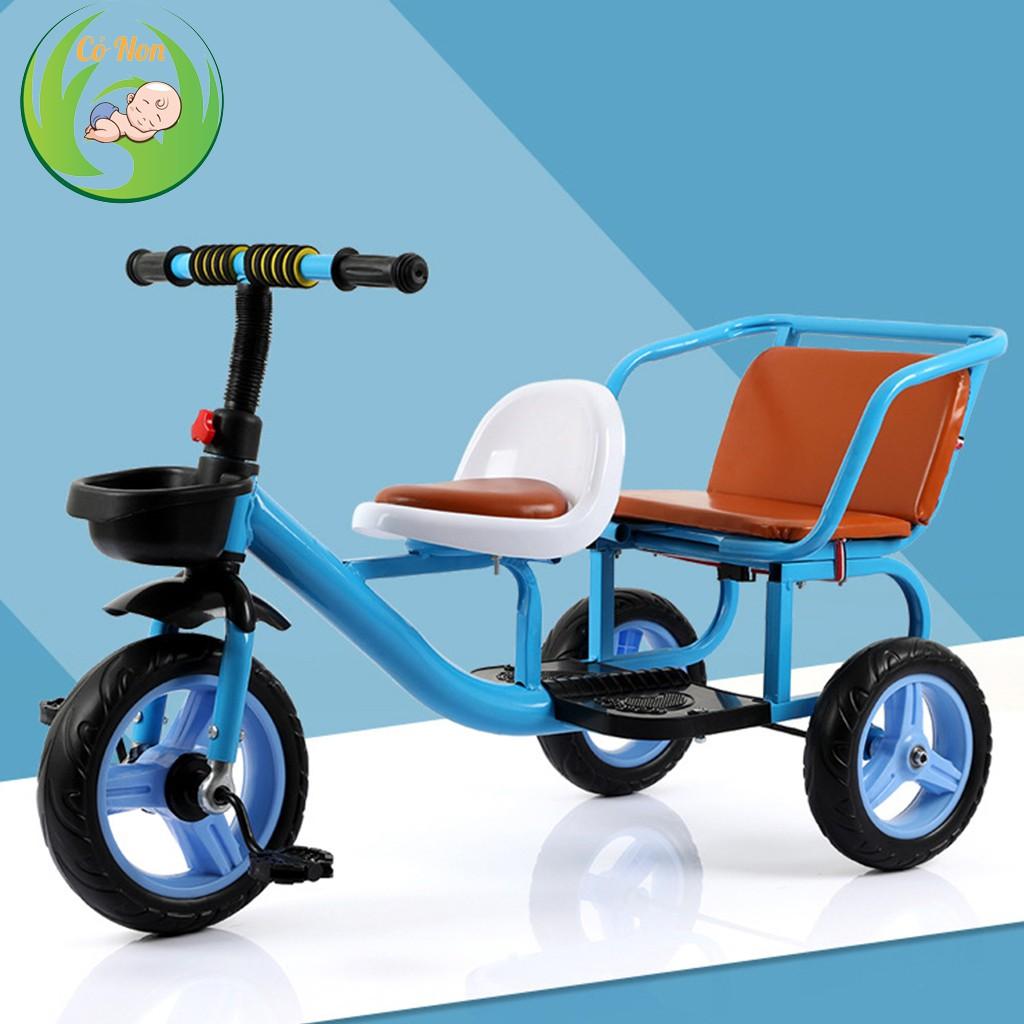 Xe đạp xích lô 3 bánh cho bé yên bọc da cao cấp