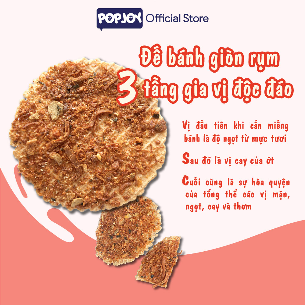 BÁNG TRÁNG MỰC NƯỚNG SỐT CAY 125G/ 65G - Đặc sản Nha Trang, Đế Bánh Giòn, Mực Tươi Tự Nhiên