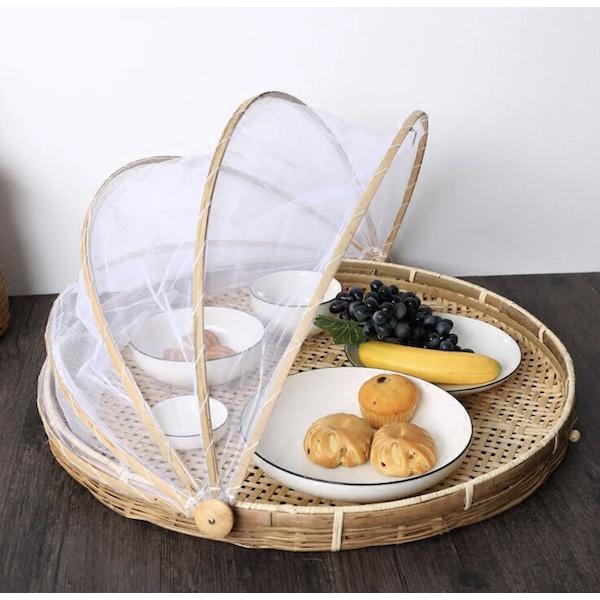 Mẹt Tre Lồng Bàn/ Mẹt Lồng Bàn Đậy Đồ Ăn Tránh Bụi/ Ruồi Muỗi - Bamboo Food Storage Tray With Cover