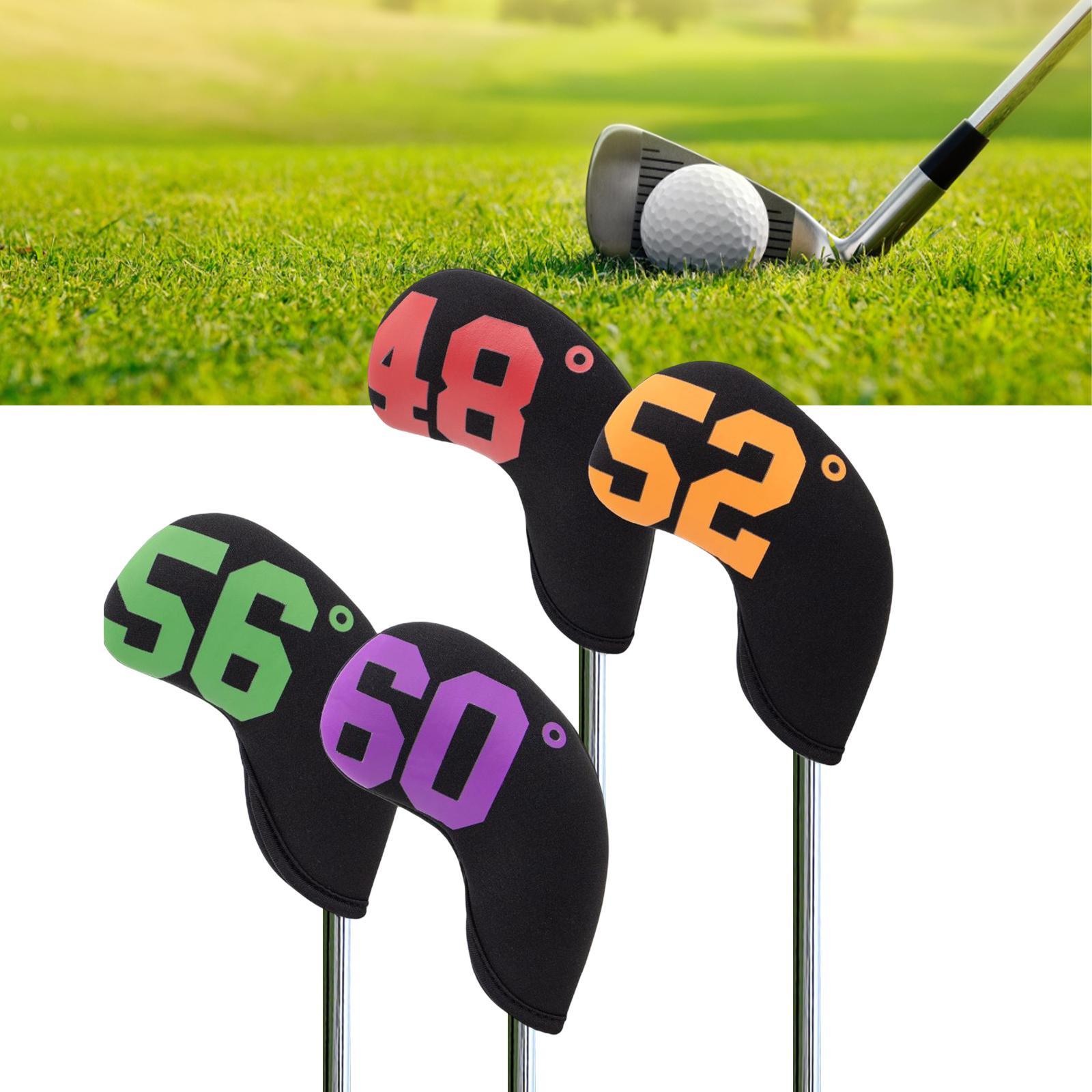 4 Pieces Golf Iron Headcover Neoprene Non Slip Club Head Covers