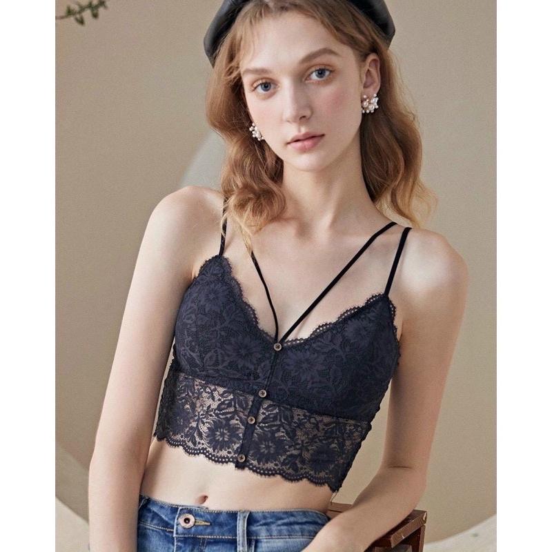 Áo bralette ren lửng không cài