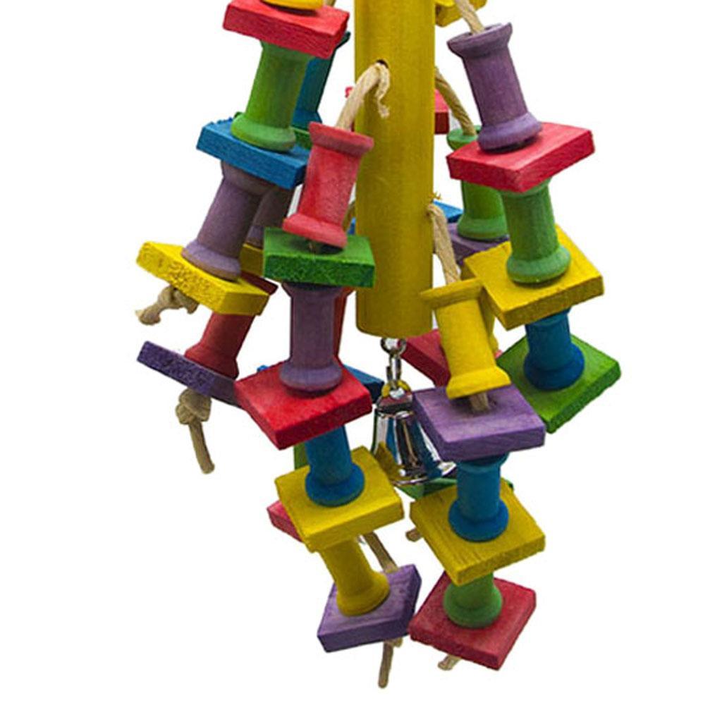 Pet Bird Parrot Chew Hanging Toy Swing Perches Block For Budgie Parakeet