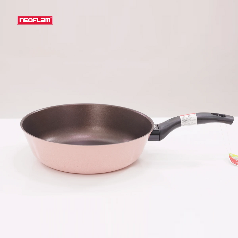Bộ 2 chảo Reverse Neoflam Chiên 20 - xào 28 màu Hồng đào