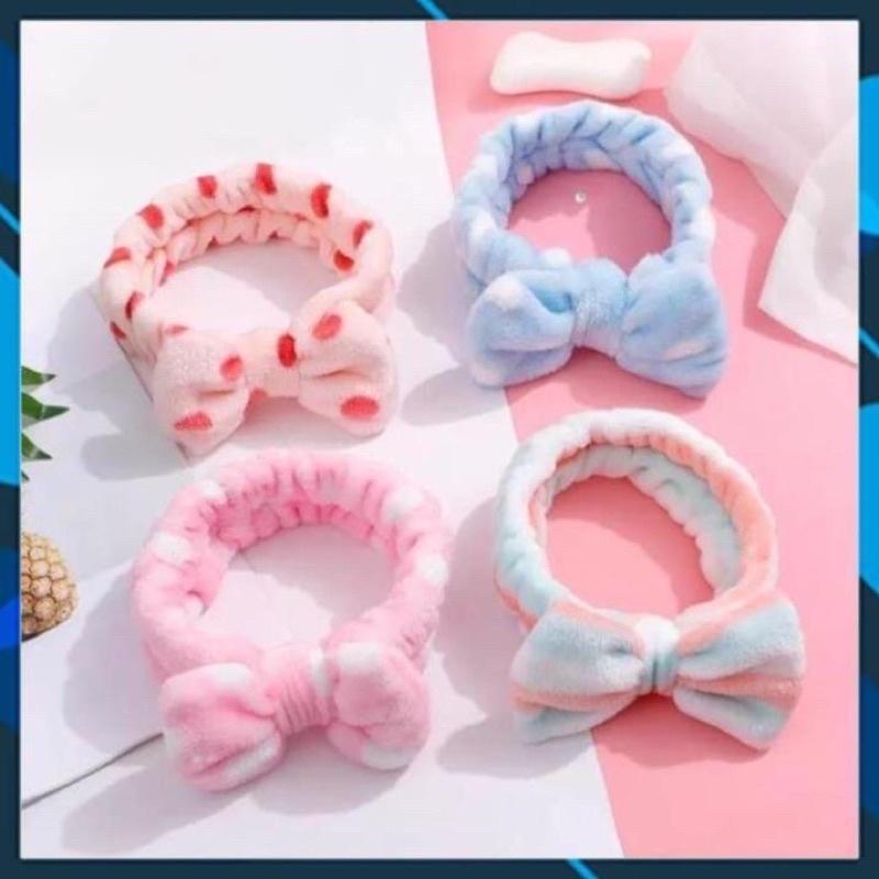 Băng đô rửa mặt có nơ xinh xắn