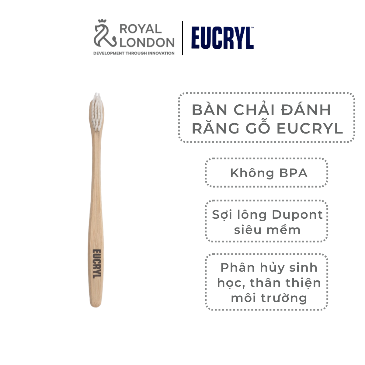 [GIFT] Bàn chải đánh răng gỗ Eucryl