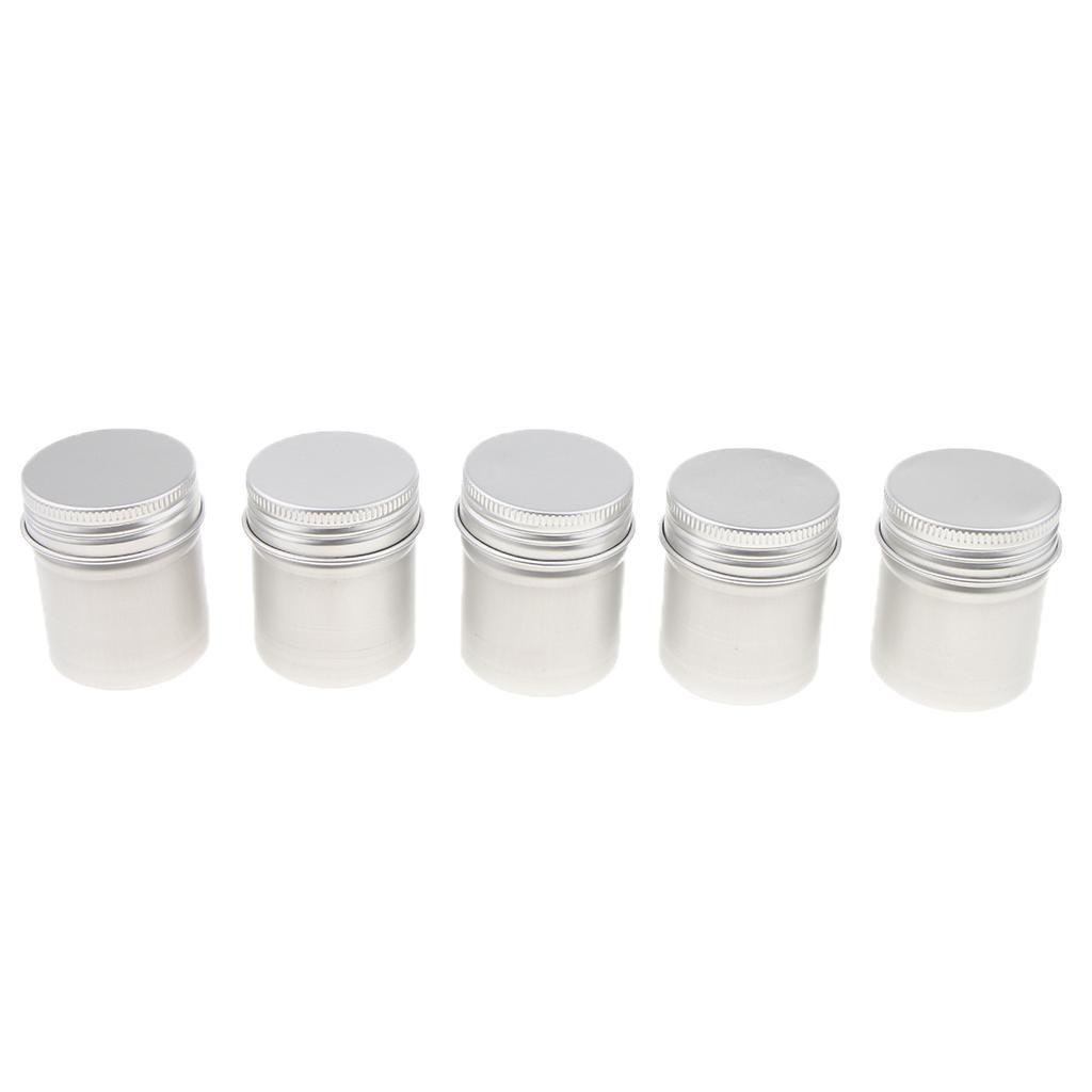 30X 50ml Aluminum Screw Cap Can Tin Pot Jar Container Empty Storage Bottles