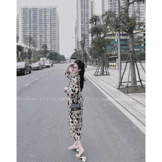 Đầm midi suông hoạt hình dễ thương Quảng Châu