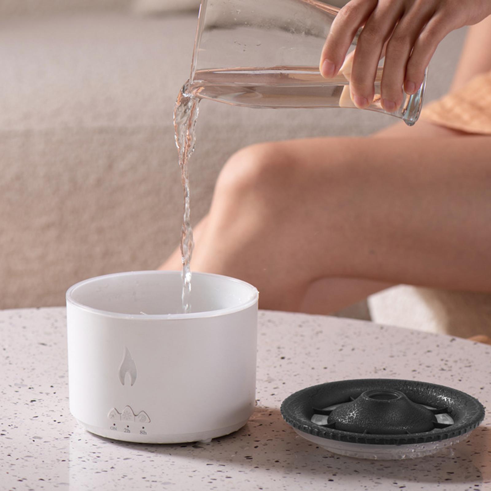 Essential Oil Flame Diffuser Air Humidifier LED Night Light for Travel