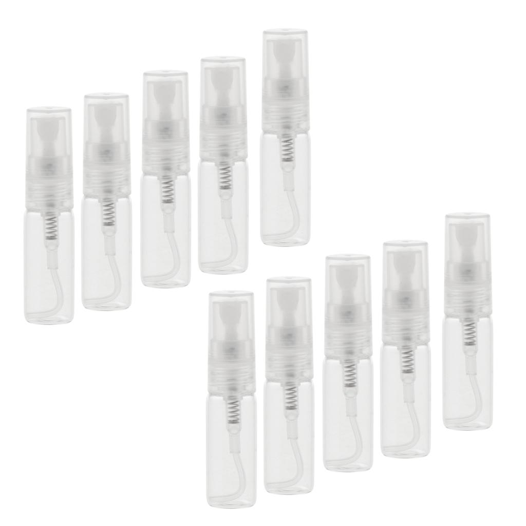 20Pcs Empty Travel Glass Spray Bottle 3ml 5ml Perfume With Straw