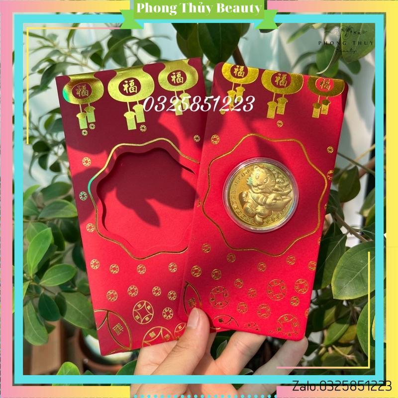 Bao Lì Xì Hình Con Hổ Mạ Vàng Quà Tặng Phong Thuỷ May Mắn Cực Kì Đẹp