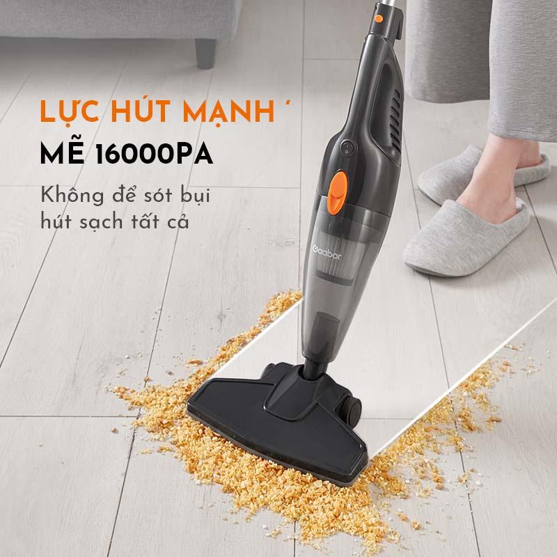 Máy hút bụi 2in1 GAABOR GVCW-M15A lực hút siêu mạnh 16000PA chổi quét 90 độ có bánh lăn - Hàng chính hãng