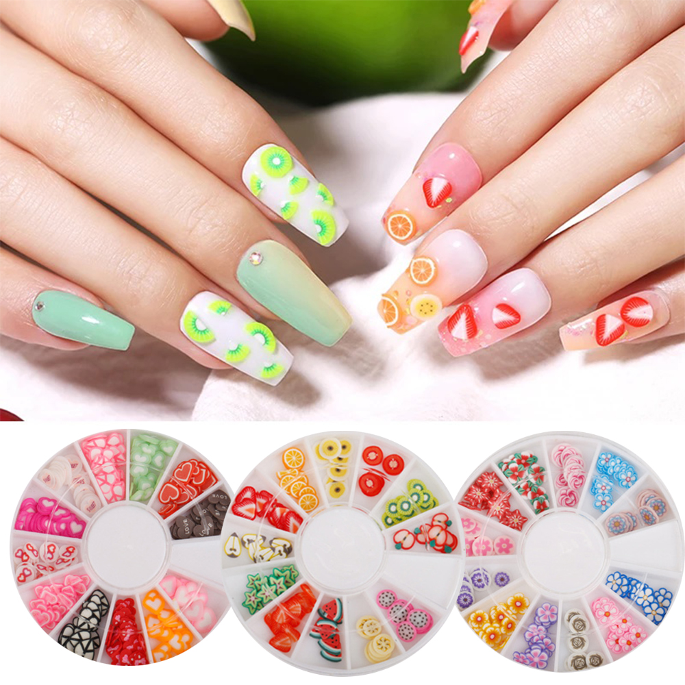 Đất Sét Mềm Trang Trí Nail 12 Loại, Với Kiểu Dáng Phong Phú, Màu Sắc Đa Dạng, Để Tạo Nhiều Phong Cách Nail Đẹp, Nổi Bật, Trẻ Trung, Cá Tính, Thiết Kế Thời Trang, Dễ Sử Dụng, Độ Bền Cao