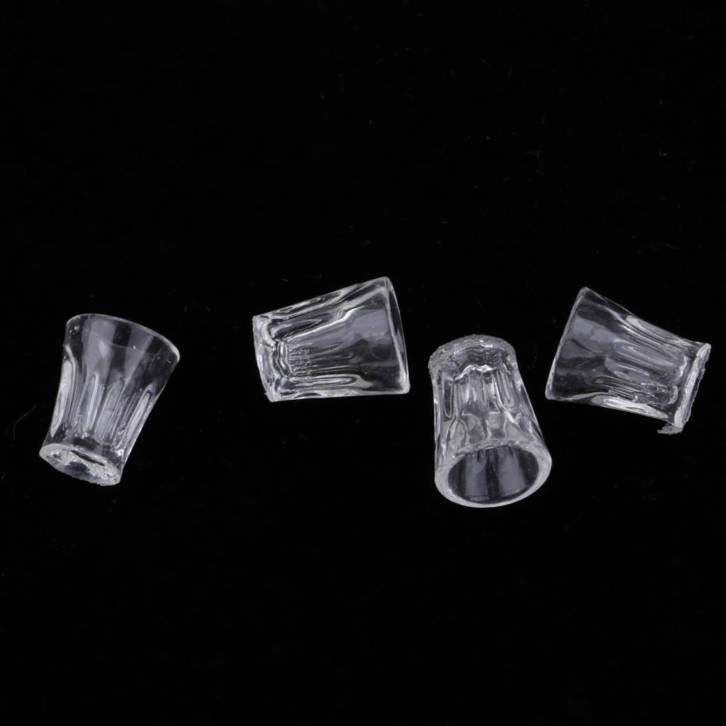 2x1/12 Dollhouse Miniature Kitchen Tableware Accessories Water Glasses 4pcs