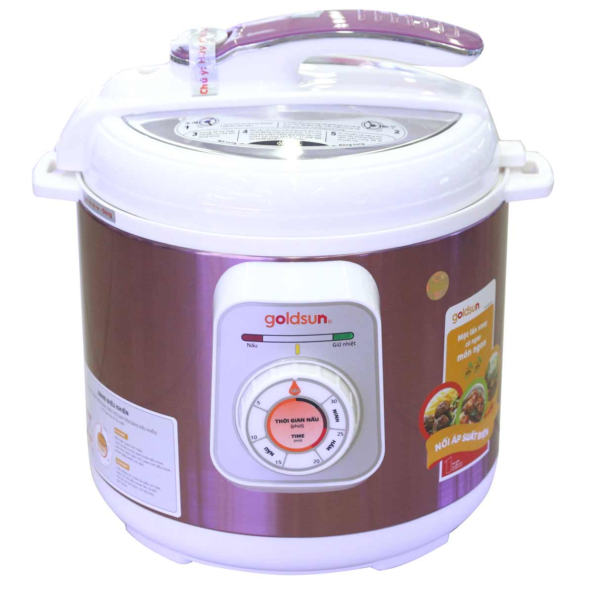 Nồi Áp Suất Điện Goldsun EP-GHP60 (6 lít) - Màu Ngẫu Nhiên - Chính Hãng