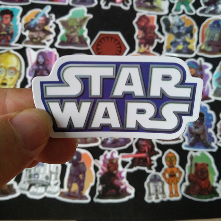 Bộ Sticker dán cao cấp chủ đề NHÂN VẬT TRONG STAR WARS - Dùng dán Xe, dán mũ bảo hiểm, dán Laptop...