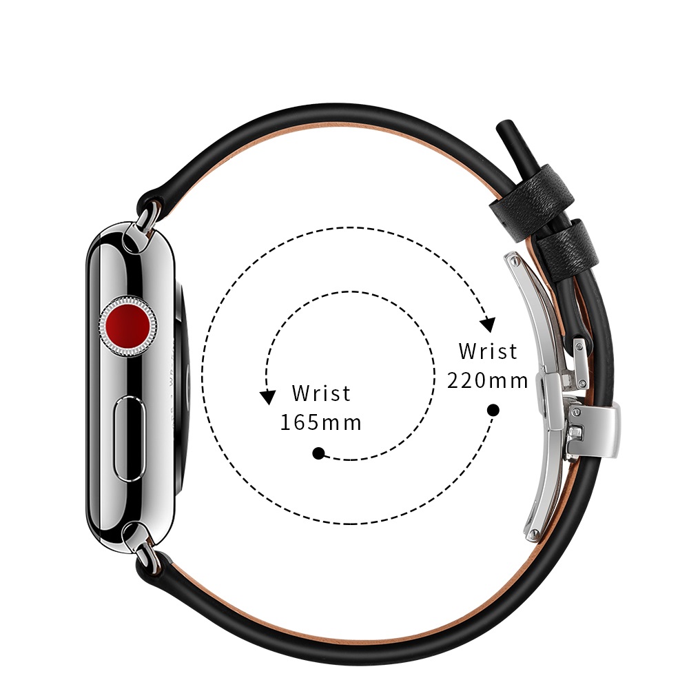 Dây Da Italia Khóa Bạc Chống Gãy Dành Cho Apple Watch 42/44mm