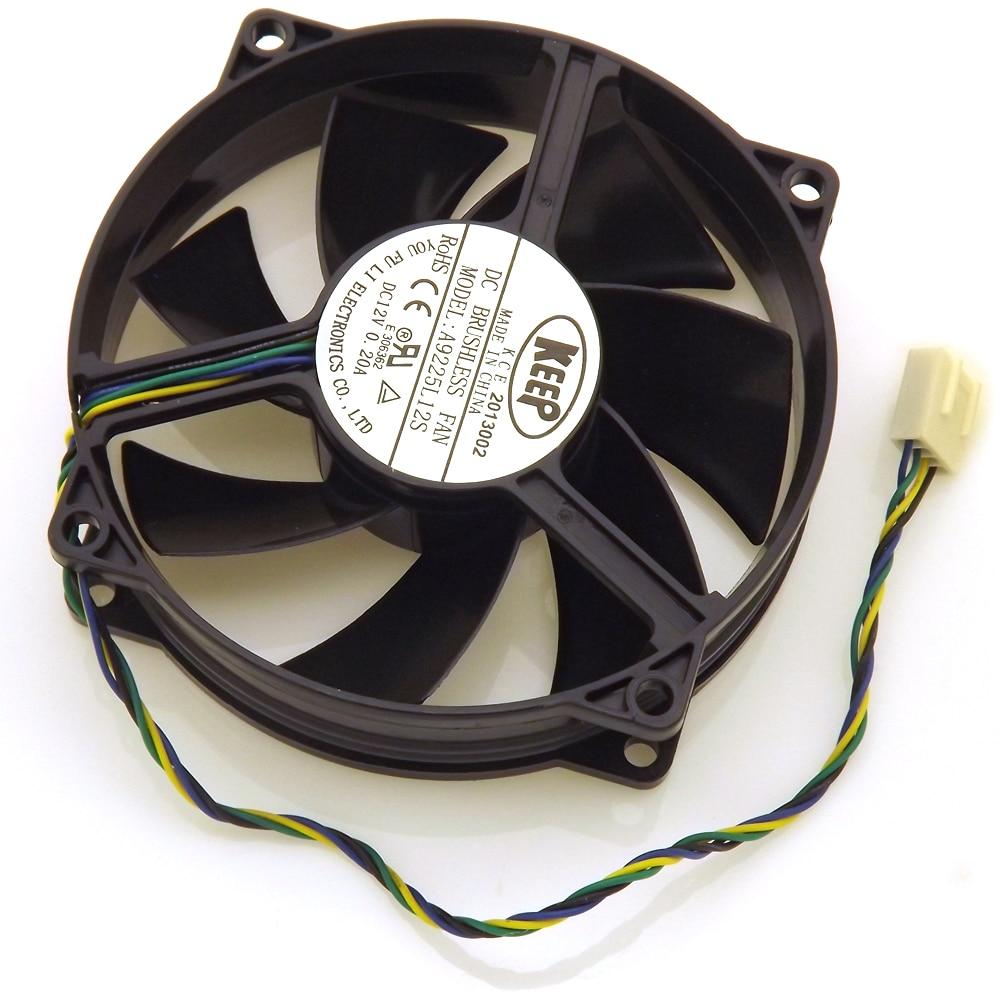 【 Ready stock 】A9225L12S 94mm 9025 PWM CPU Round Fan 12V 0.20A 4Pin Computer CPU Cooling Cooling Fan