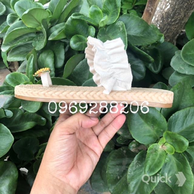 Dép xỏ ngón nữ dép đi biển nữ dễ thương đế cói xỏ ngón dứa quai ngang bèo nhún