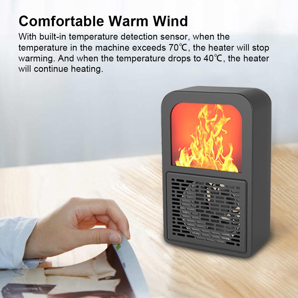 Quạt sưởi điện mini Chỉ cần 3s để tạo ra khí nóng, công suất 400W