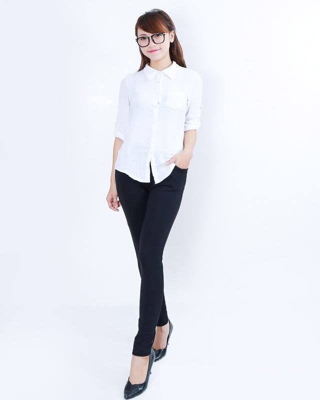 Quần Legging 2 Túi Trước, Vải Coton Thun, Lưng Thun