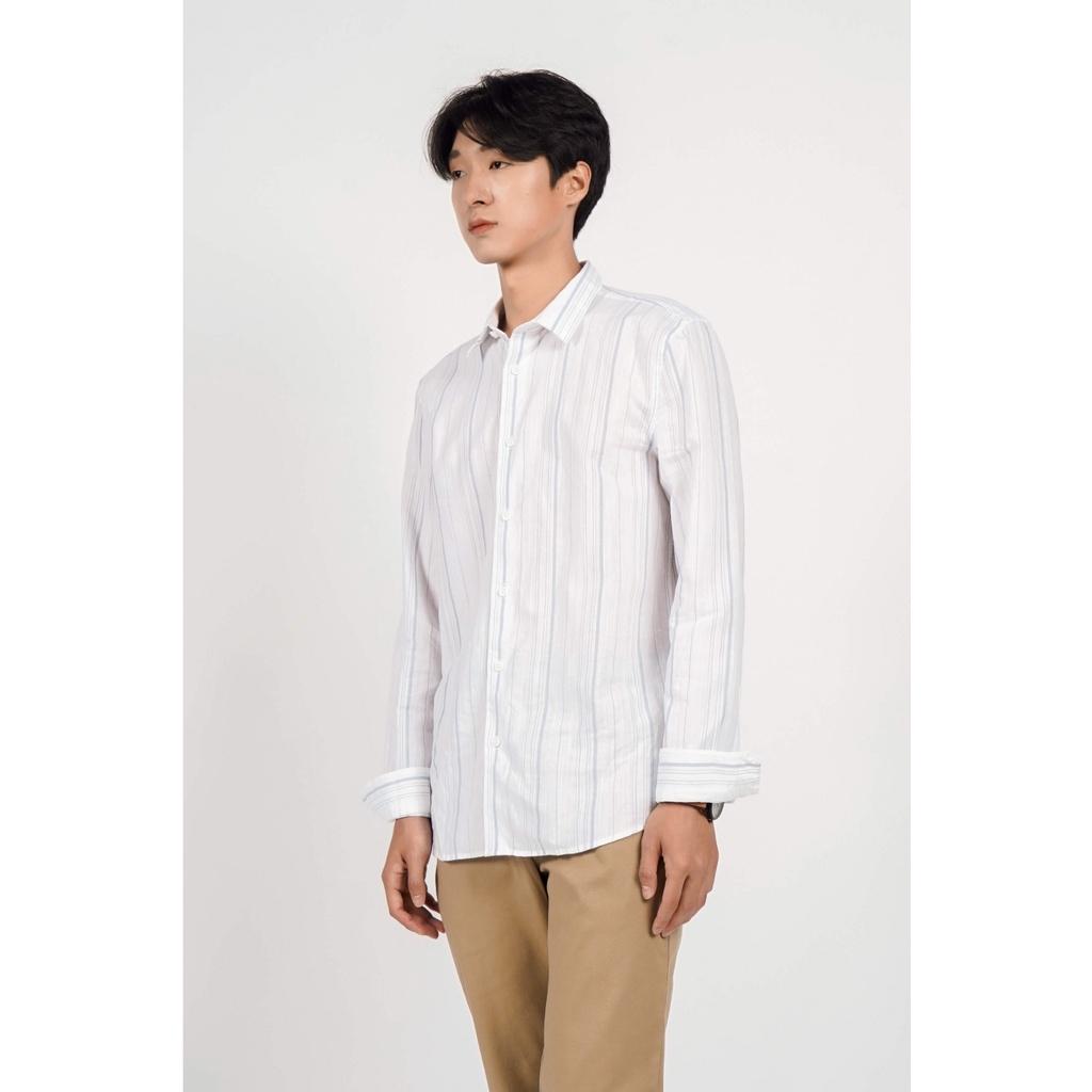 Áo sơ mi nam linen kẻ sọc 2 màu. FITTED FORM - 10F21SHL007 - LASTORE MENSWEAR