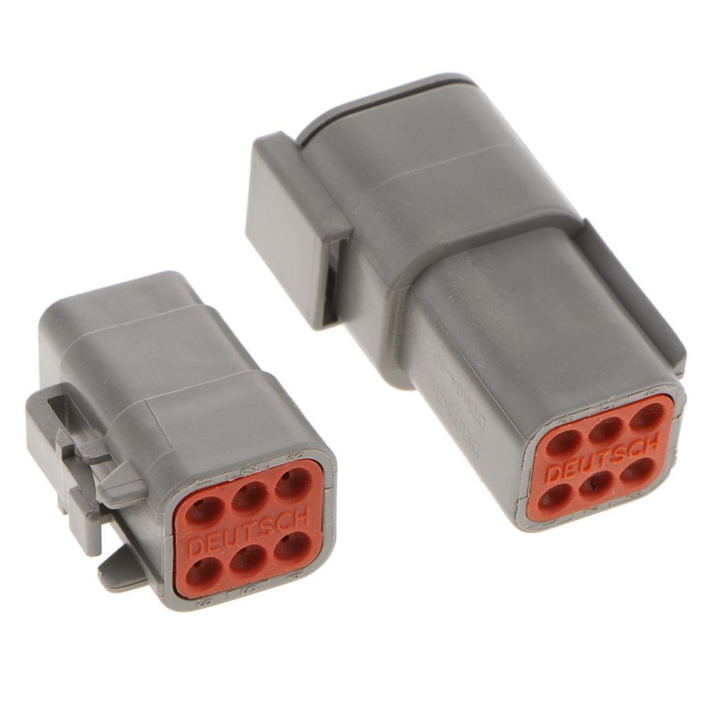 1 Kit 6 Way Sealed Waterproof Electrical Wire Connector Plugs Terminals Set