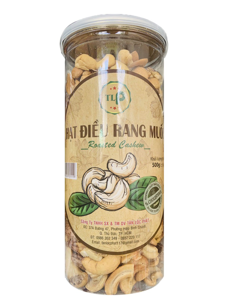 HẠT ĐIỀU RANG MUỐI VỠ TÂN LỘC PHÁT HŨ 500G