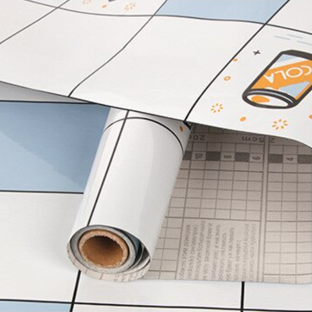 CUỘN 3 mét decal dán bếp tráng nhôm cách nhiệt Ô THỨC UỐNG XANH khổ 60cm có keo sẵn