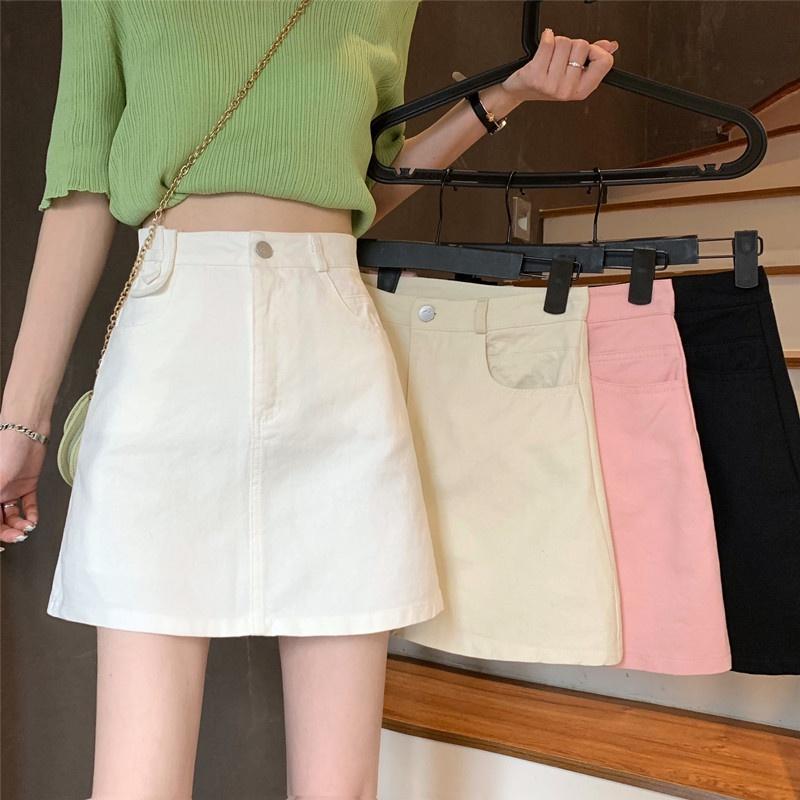 Chân váy ngắn kaki - chân váy a ngắn basic hàng mới ulzzang nữ tính, mầu đen, trắng, be, nâu tây, cocoland