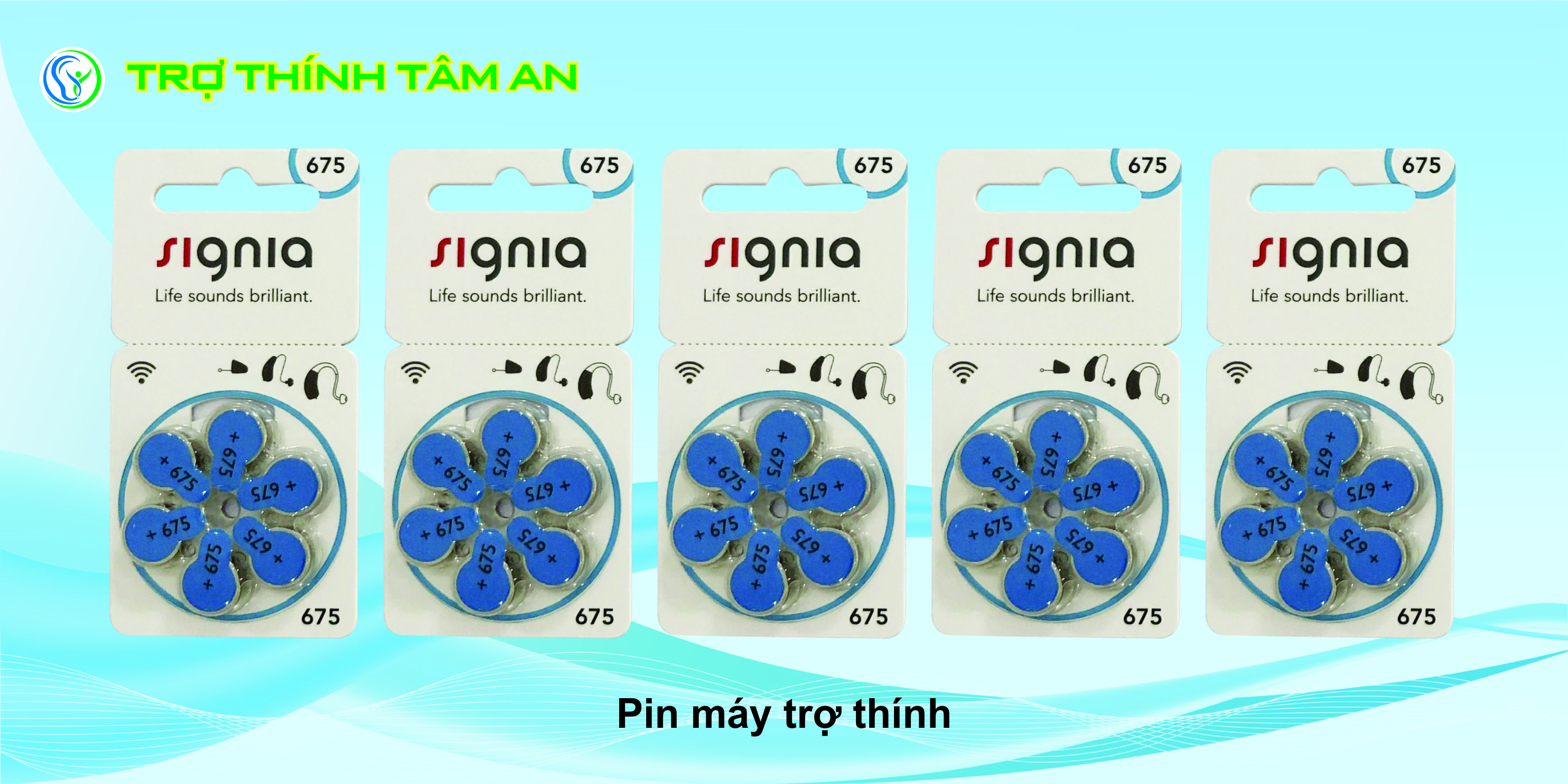 Pin 675 - Pin trợ thính Signia, hàng chính hãng, dùng cho máy trợ thính ngoắc sau tai công suất SP