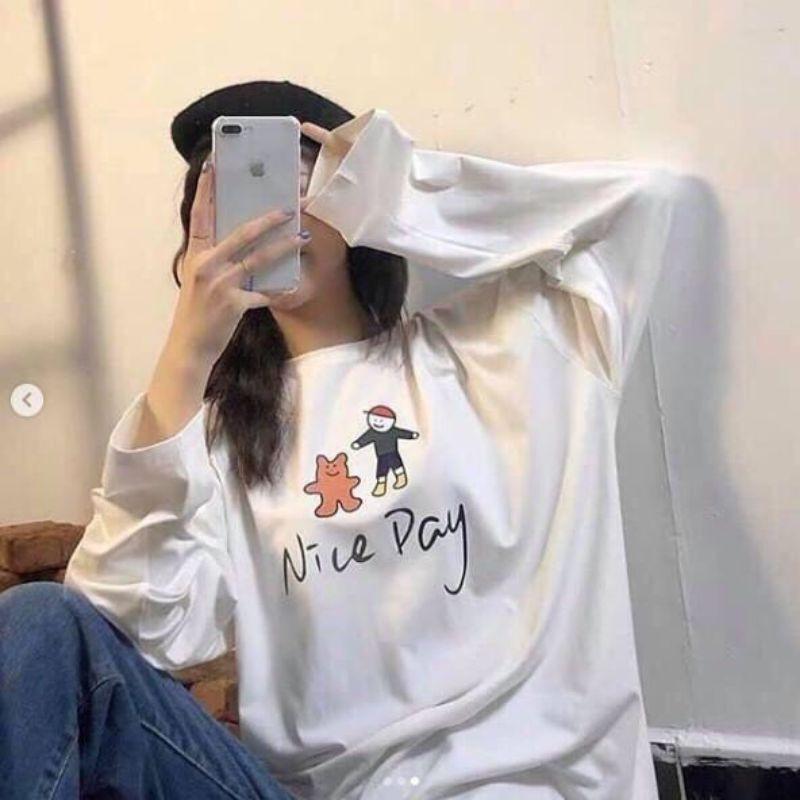 Áo thun nữ tay dài chất côtton dày , mịn hàng shop