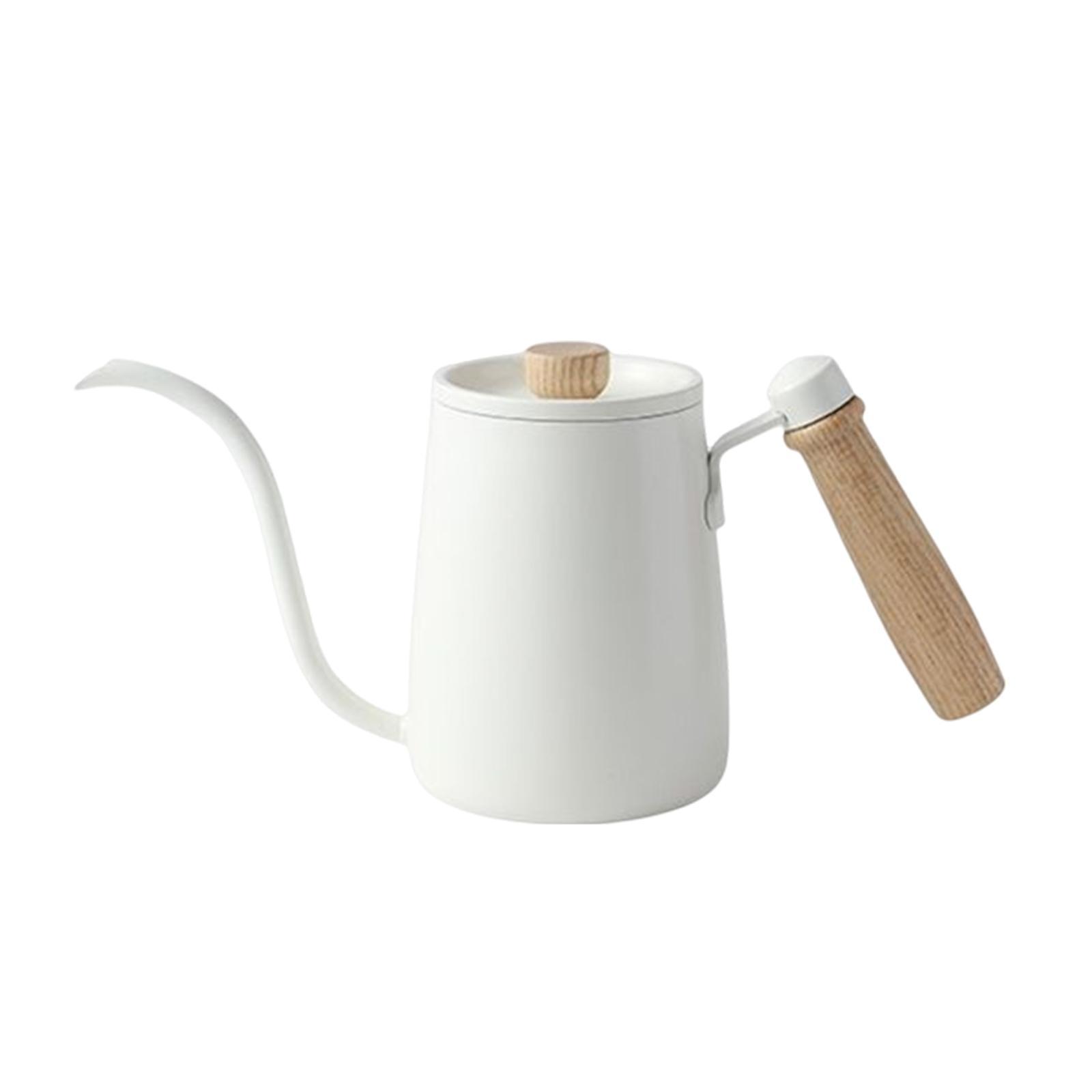 Stainless Steel Pour Over Coffee Kettle with Wood Handle Comfortable Grip