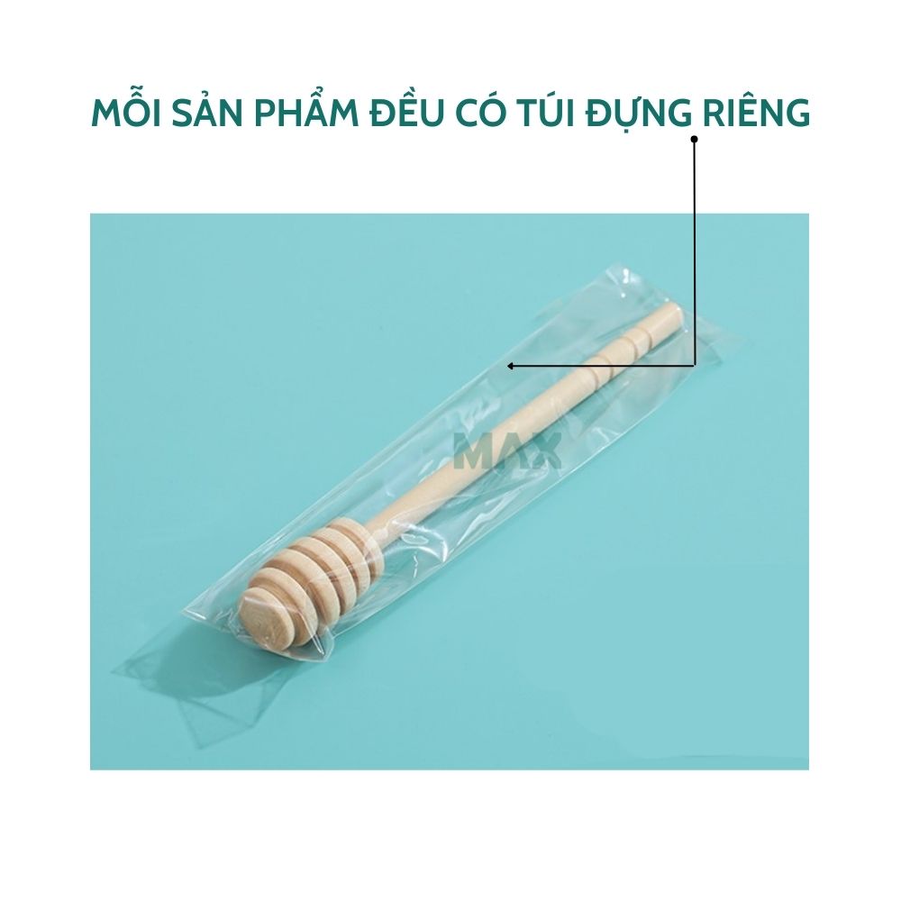 [Nhiều mẫu] Set 2 cây lấy mật ong bằng gỗ cán dài, muỗng khuấy thìa gỗ múc mật ong chuyên dụng