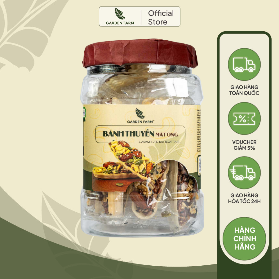 Bánh thuyền dinh dưỡng 200g GARDEN FARM ( QUÀ TẶNG)