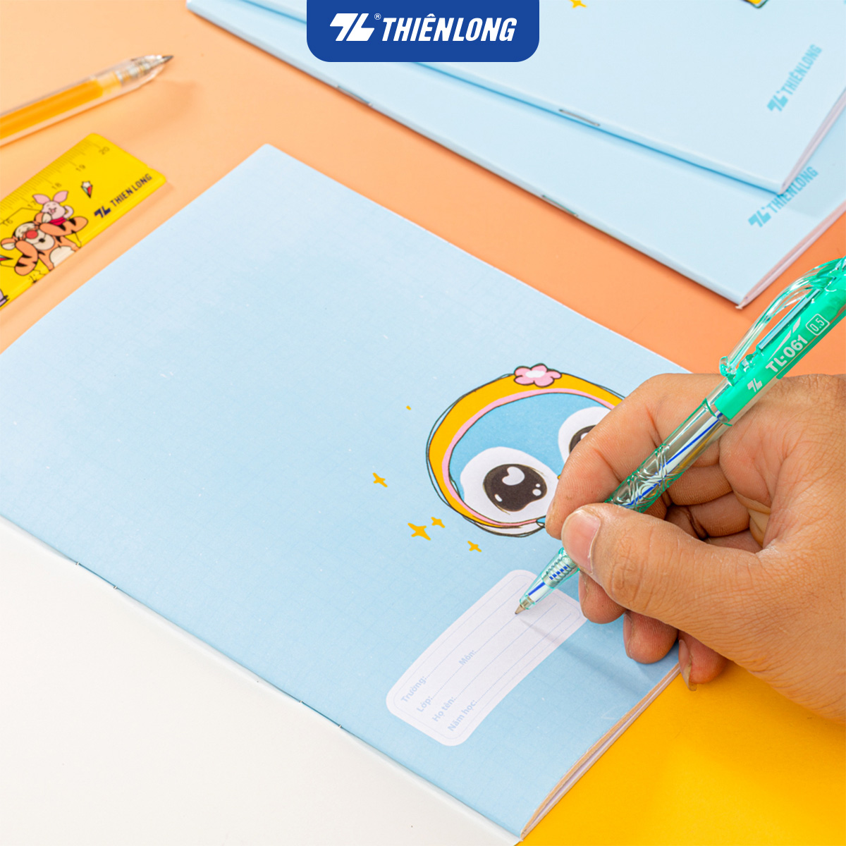 Bộ 5 Tập học sinh 96 trang 4 ô ly vuông 60 gsm Điểm 10 TP-NB039 (hình ngẫu nhiên)